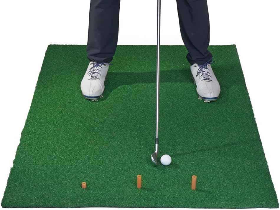 TH Golf Academy Golf-Übungsmatte [1,5 m x 1 m] | Grosse Golf-Übungsmatte 13 mm Kunstrasen | Professi