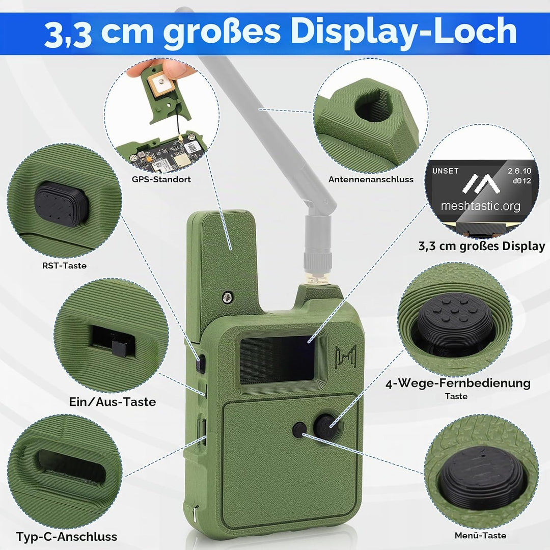 Gehäuse für Wio Tracker L1 Entwicklungsboard Geräteset – 3000 mAh Akku, GPS-Modul, Antenne, All-in-G