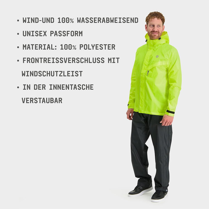 AGU Unisex Essential Passat Regenanzug, Regenkleidung Fahrrad Herren &amp; Damen, Wasserdicht &amp; Reflekti