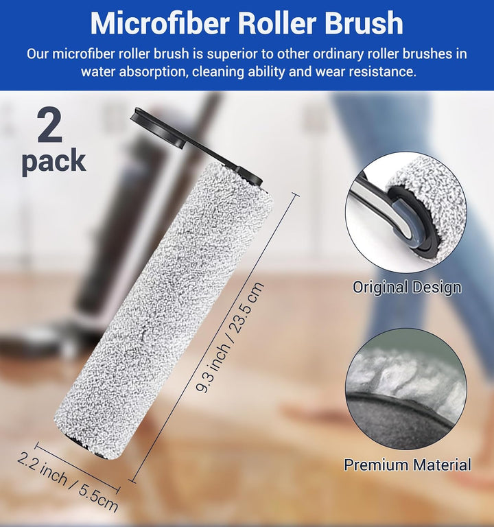 Bürstenrolle und Filter Ersatzteile kompatibel für Tineco Floor One S5/S5 Pro/S5 Pro 2/S5 Extreme, 2
