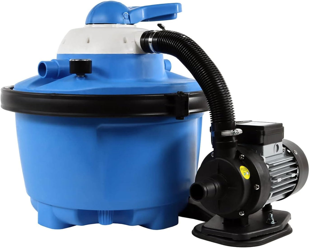 BASIC 6 Sandfilterpumpe | für Schwimmbäder bis 23.000 Liter | Inklusive Multi-Wegeventil und Druckme