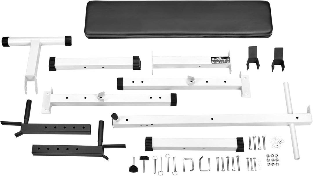 Bad Company Hantelbank mit Hantelablage inkl. Dip-Station I Klappbare Schrägbank für das Homegym I M