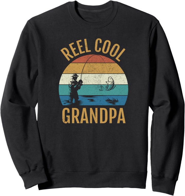 Vintage Reel Cool Opa Angelgeschenk Grossvater Sweatshirt