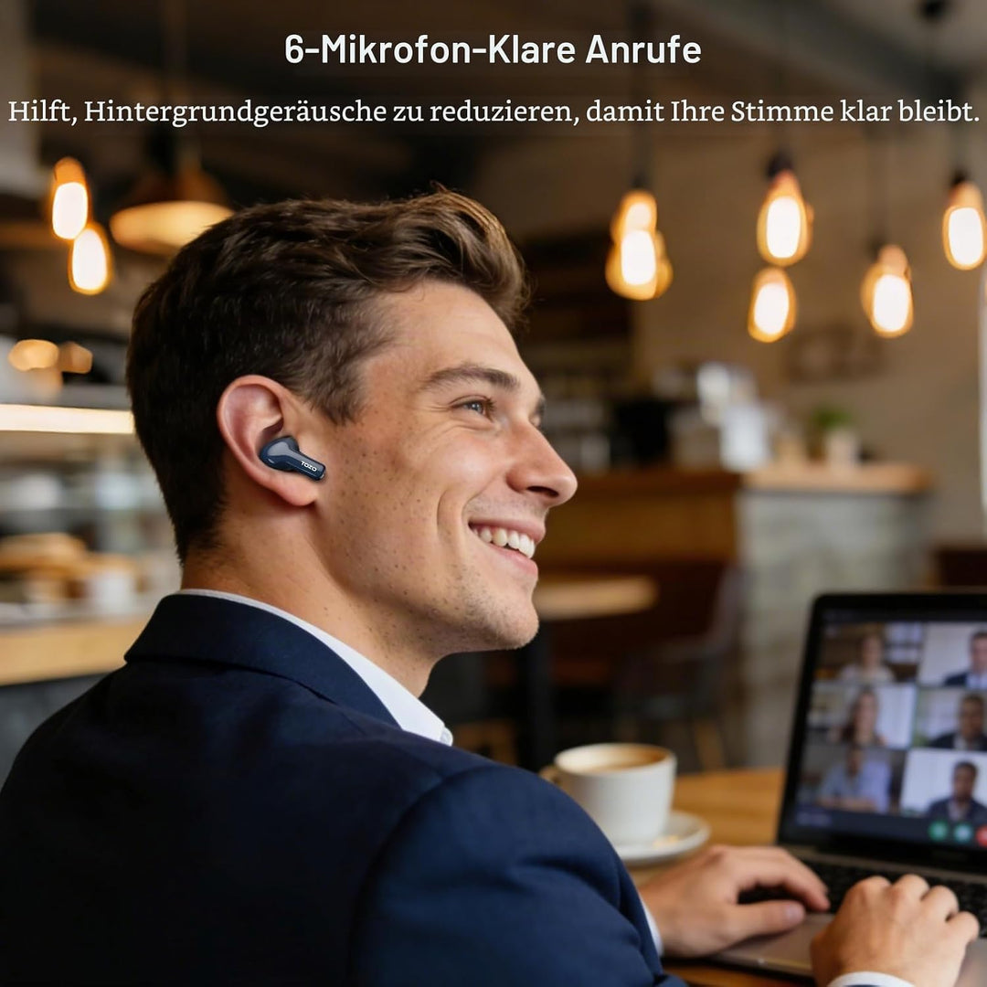 TOZO NC3 Kopfhörer Kabellos Bluetooth 5.3, Bluetooth Kopfhörer, In Ear Kopfhörer mit Hybrid Active N