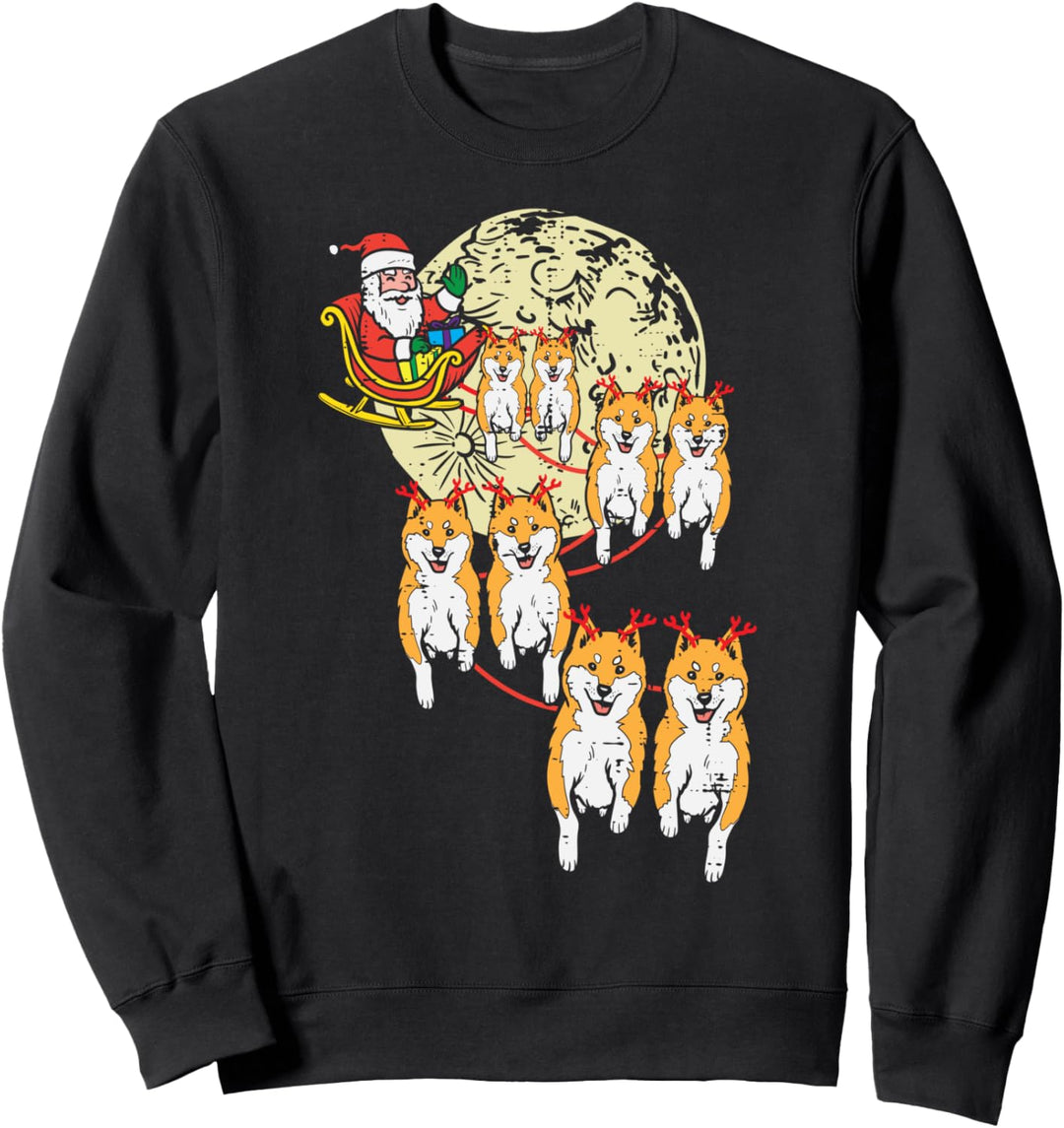 Reindeer Shiba Inu Santa Christmas Pet Akita Dog Xmas Gift Sweatshirt