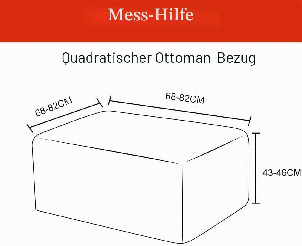 Meigeh Hocker bezug rechteckig hockerbezüge bezug für hocker quadratisch ottomane hocker bezug Ottom