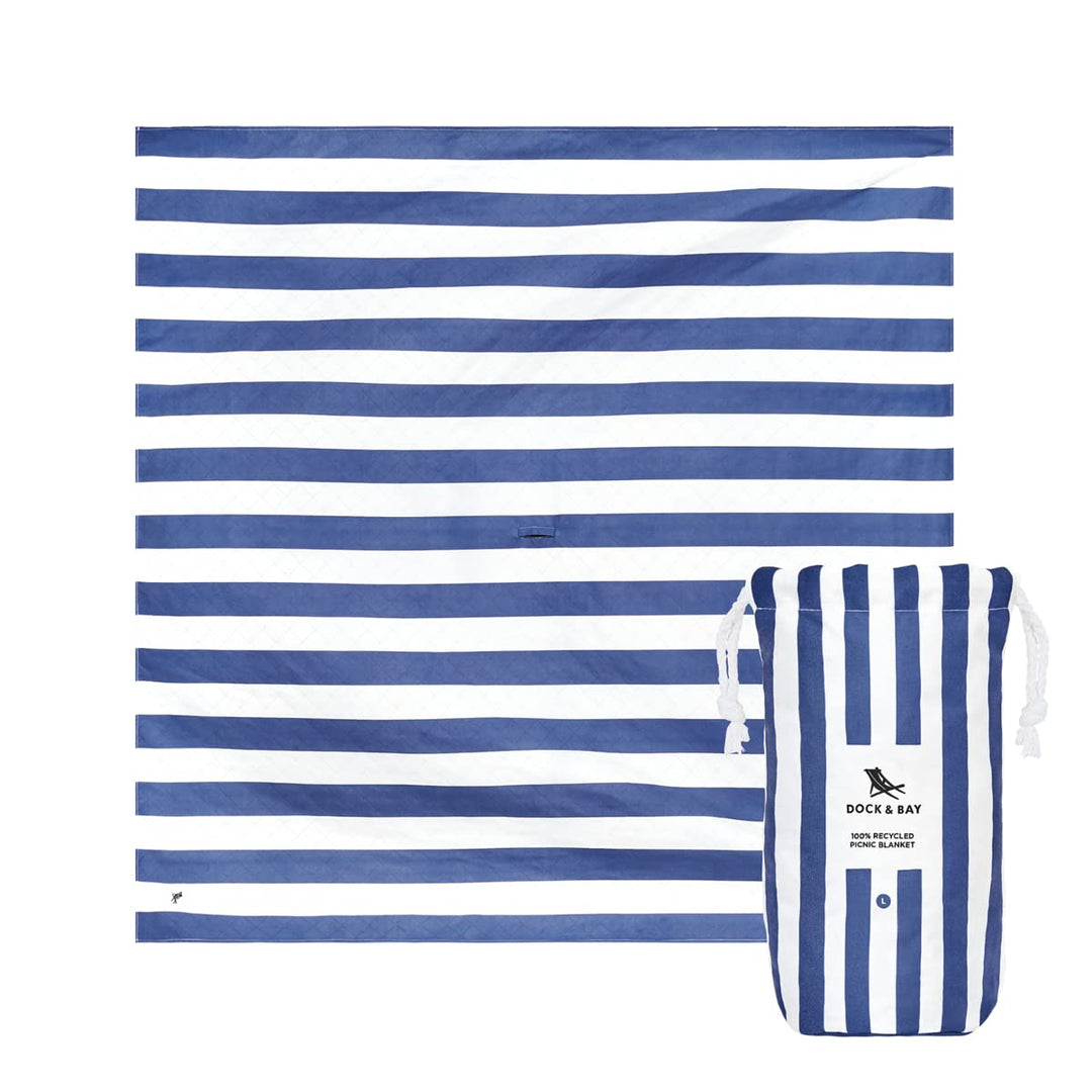 Dock & Bay Picknickdecke - Schnell trocknend und wasserfest - 100% recycelte Materialien - Extra Lar