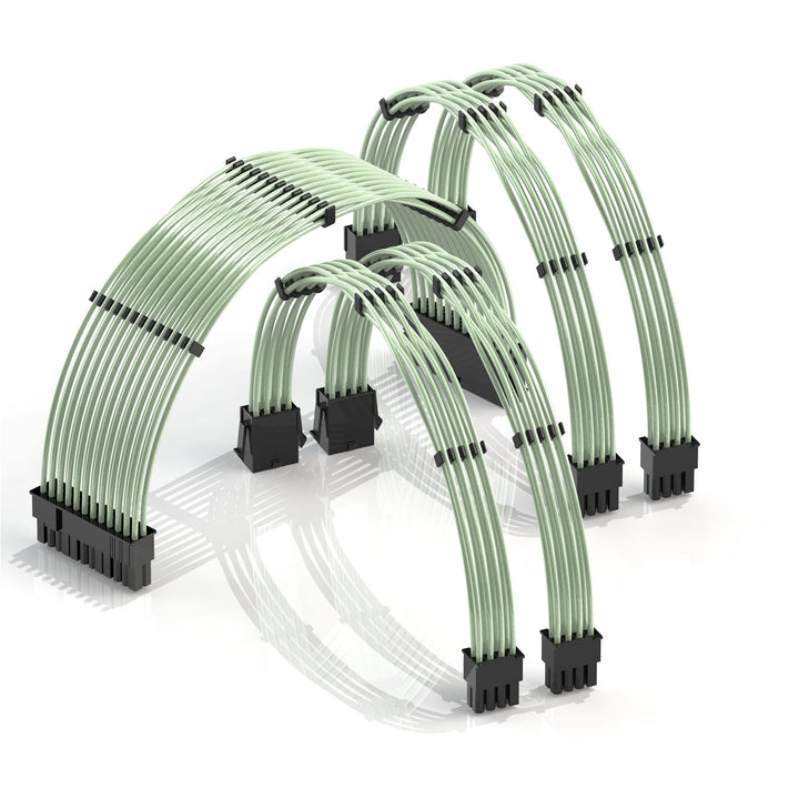 LINKUP - 30cm Netzteilkabelverlängerung 18AWG Sauerstofffreies Kupfer Teflonmantel Custom Mod GPU PC