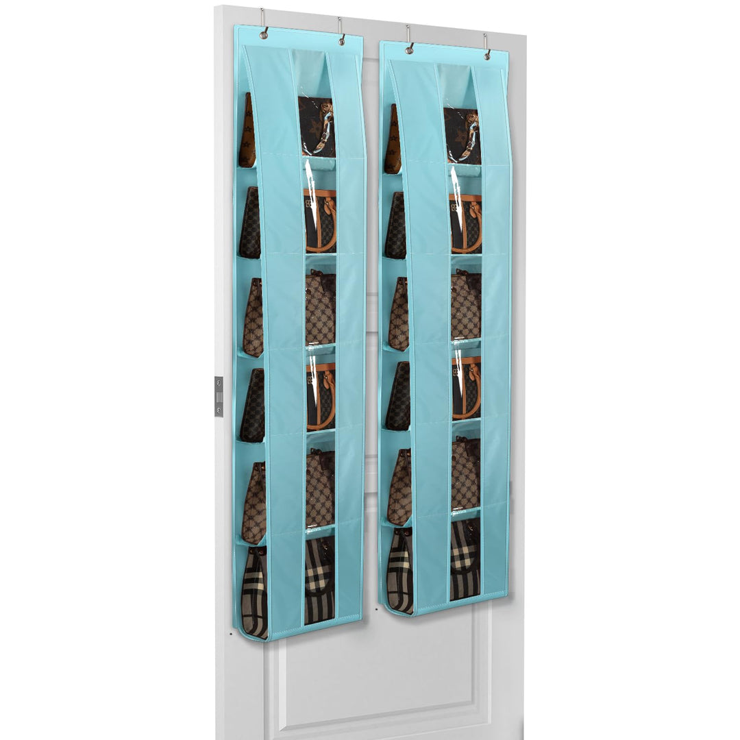 Lirex Handtaschen Organizer Über Tür, 2er Set mit 6 Etagen, platzsparender Organizer zur Aufbewahrun