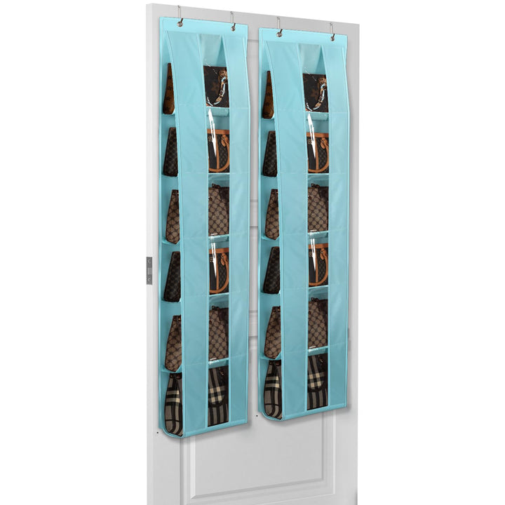 Lirex Handtaschen Organizer Über Tür, 2er Set mit 6 Etagen, platzsparender Organizer zur Aufbewahrun