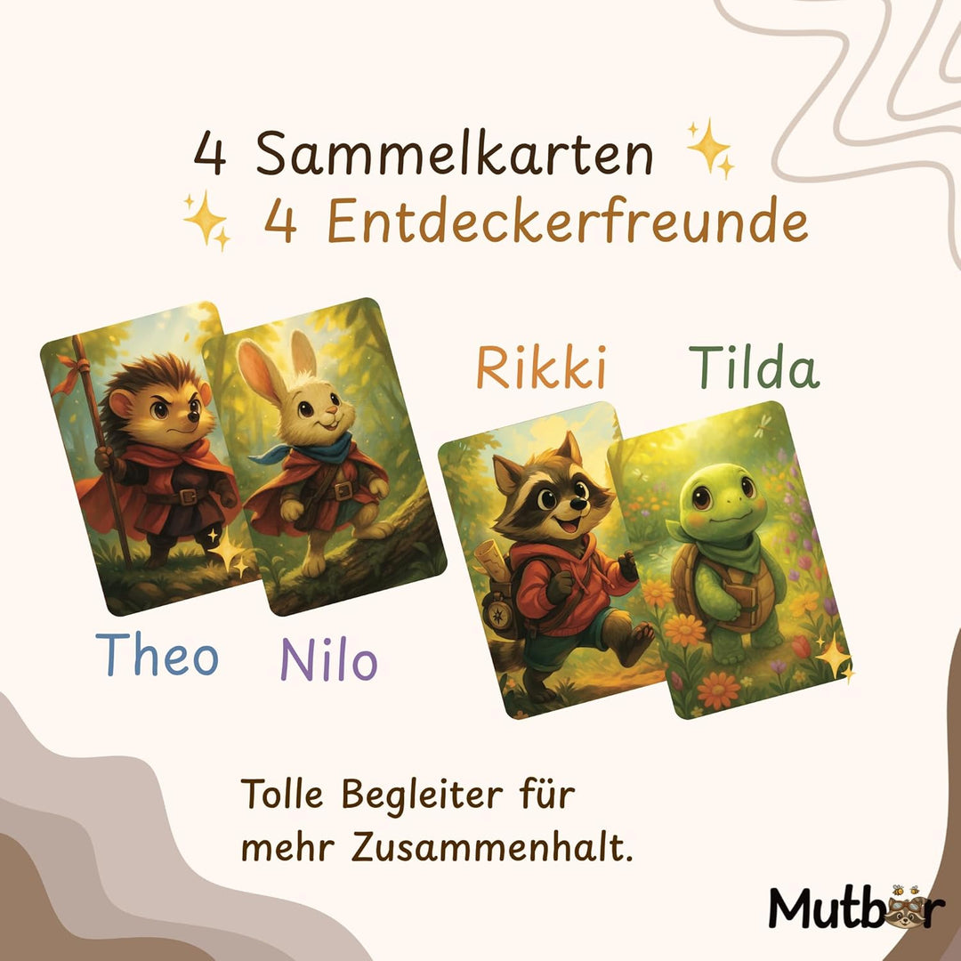 Entdeckerkarten Kinder – 50 Outdoor Suchspiel Karten Natur Entdecken – Ostergeschenk | Lernspiel & S