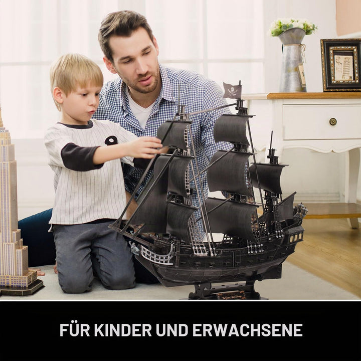 3D Puzzle Queen Anne's Revenge - 3 D Puzzle Für Kinder | 3D Puzzle Erwachsene | Modellbausatz Erwach