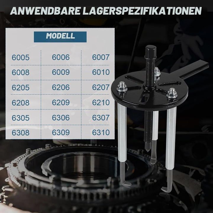 21 in 1 Lagerabzieher Set, Innenlager Abzieher mit 6 Grössen Abzieherkopf, Kugellager Abzieher mit A