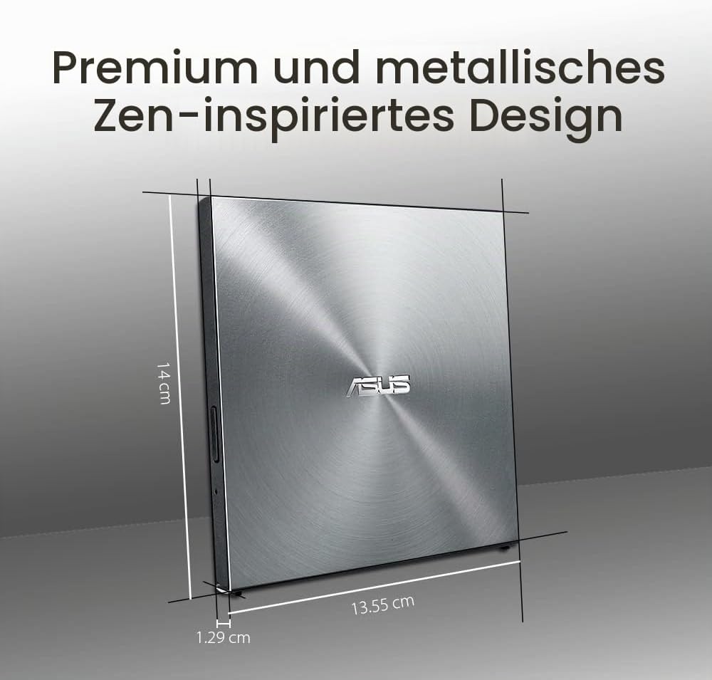 Asus SDRW-08U5S-U Ultradrive externer Slim DVD Brenner (8x DVD±R, 6x DVD±R DL, 5x DVD-RAM, USB 2.0)