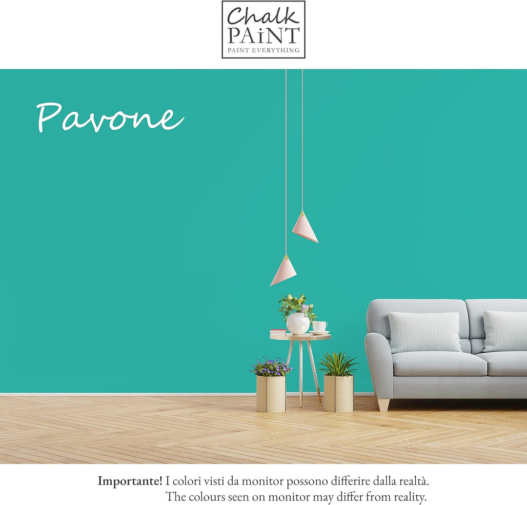 Chalk Paint Everything® Pavone Kreidefarbe Wasserbasis für Alle Oberflächen einfach zu verarbeiten o