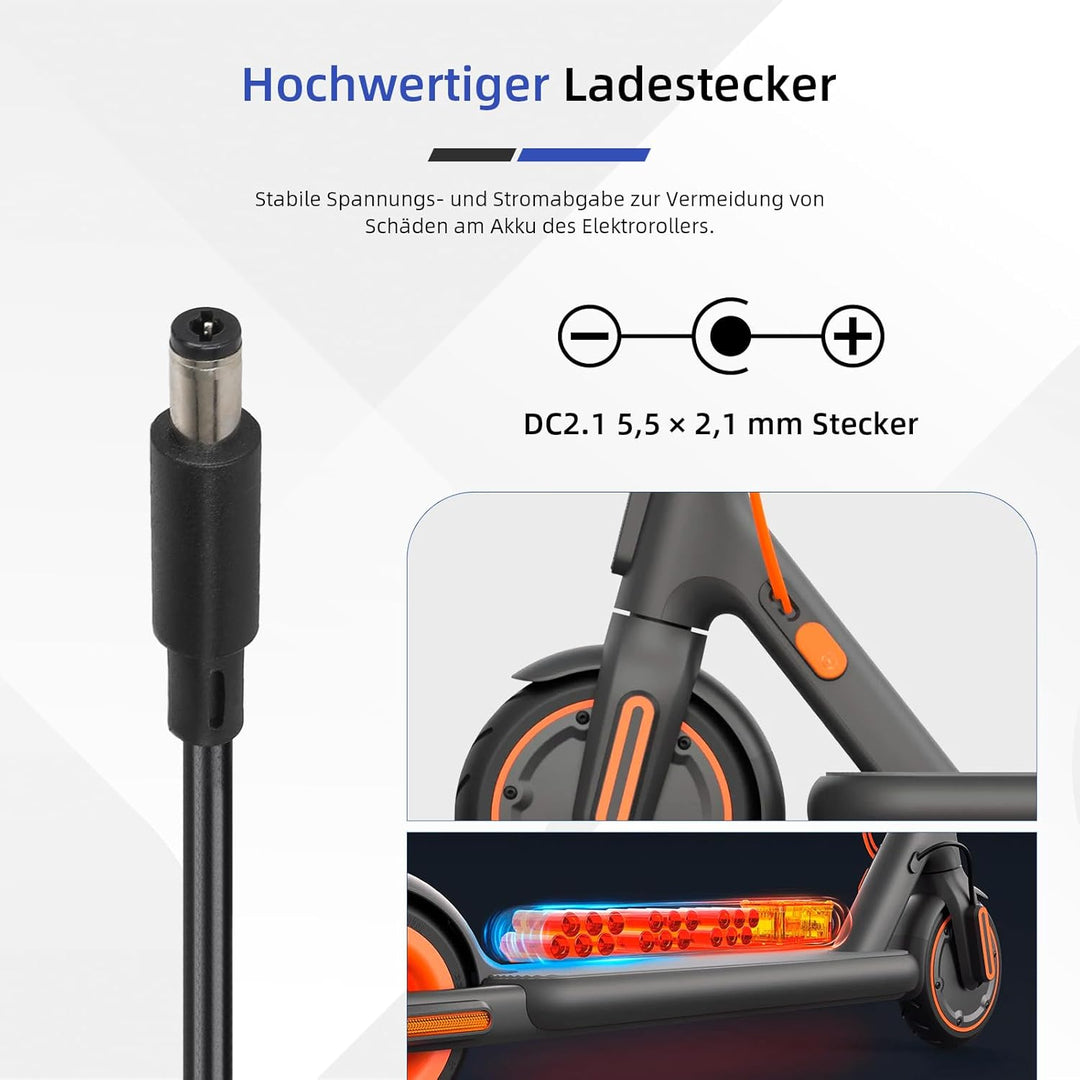 ulip Ladegeräte für Scooter,24.2V 1.5A Scooter Ladegeräte Lithium Batterie für Xiaomi Electric Scoot