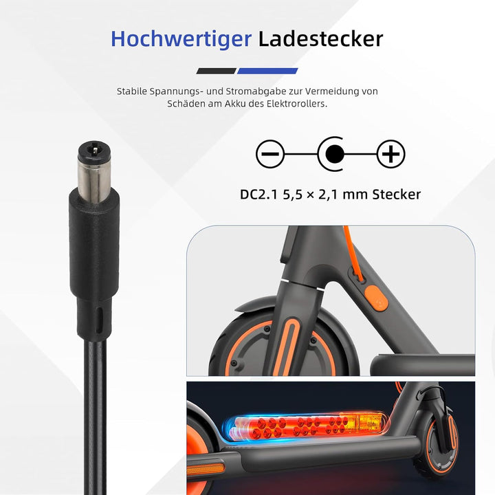 ulip Ladegeräte für Scooter,24.2V 1.5A Scooter Ladegeräte Lithium Batterie für Xiaomi Electric Scoot