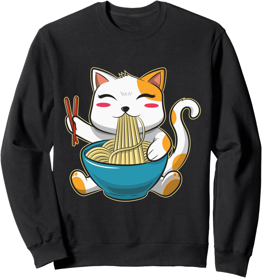 Ramen Katze - Lustige Kawaii Anime Niedliche Ramen Katze Sweatshirt