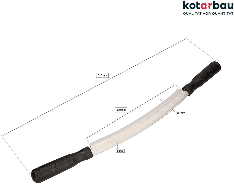 KOTARBAU® Geschmiedetes Zugmesser 61cm mit gebogener Klinge 30cm Wagnermesser Ziehmesser für Holz