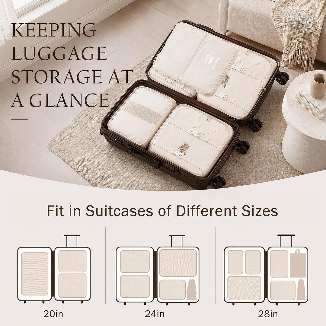 Koffer Organizer Set 15 Teilig Wasserdichte Packing Cubes Kleidertaschen | Reise Organizer Packwürfe