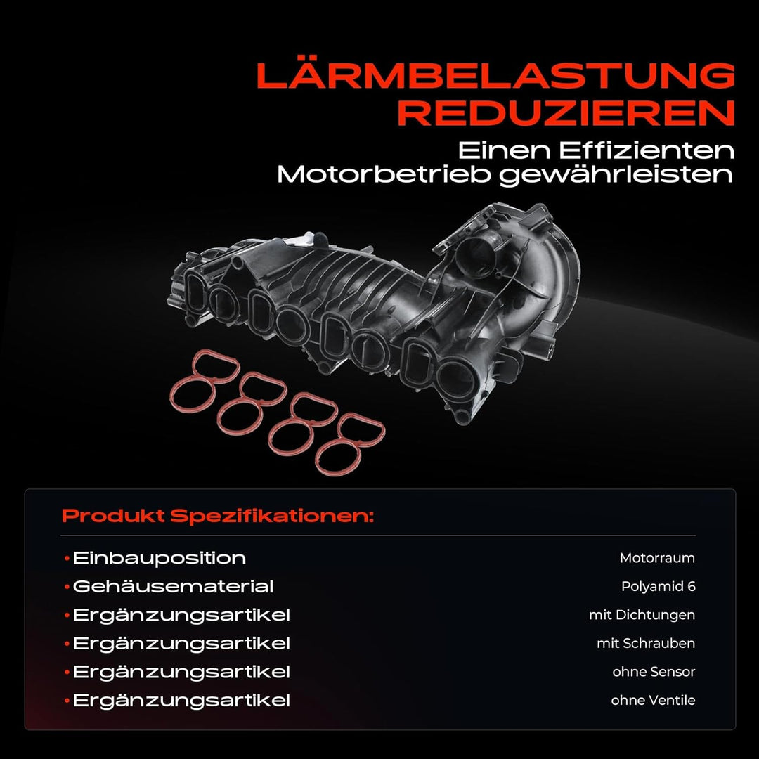 Ansaugkrümmer Mit Dichtung für E81 E82 E87 E88 116 118 E90 E91 X1 316 318 E84 2004-2015 11617798885