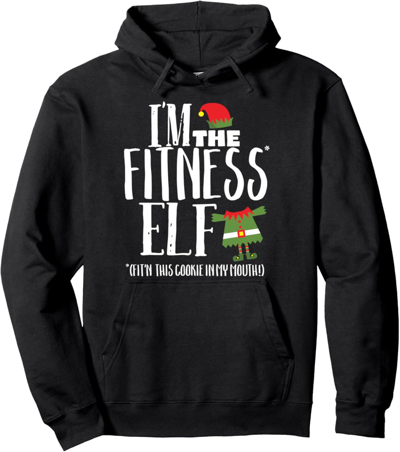 Fitness Cookie Elf Matching Family Group Christmas Costume Pullover Hoodie