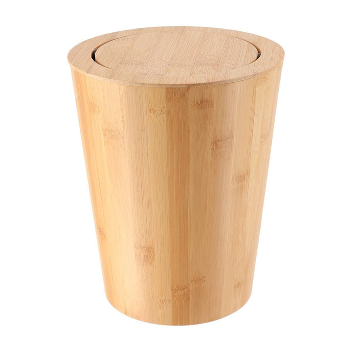 Tendance - Bambus-Mülleimer mit Klappdeckel 4,5 l - Bambus