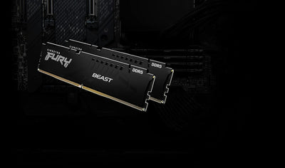 Kingston FURY Beast Schwarz XMP DDR5 64GB 6000MT/s CL40 DIMM Desktop Speicher (Kit mit 4) - KF560C40