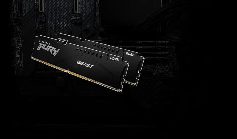 Kingston FURY Beast Schwarz XMP DDR5 64GB 6000MT/s CL40 DIMM Desktop Speicher (Kit mit 4) - KF560C40