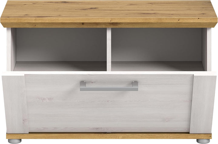 xonox.home Garderobe Verona Sitzbank Bank Garderobenbank Flurbank Truhe in Sibiu Lärche Nb. Absetzun