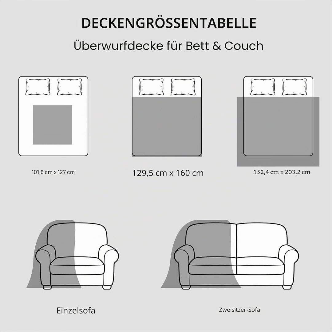 Admitrack Grobstrickdecke, 100% Handgestrickte Chenille-Wohndecke für Sofa und Wohn-Deko, weiche und