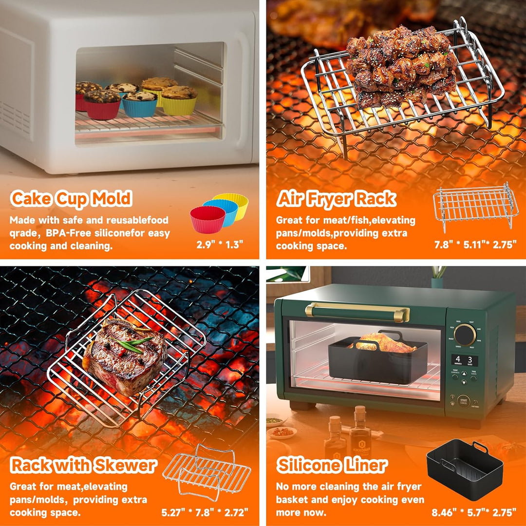 ROMANVIC Ninja Heissluftfritteuse Zubehör,Ninja Airfryer Zubehör für Ninja Foodi Max Dual Zone AF400