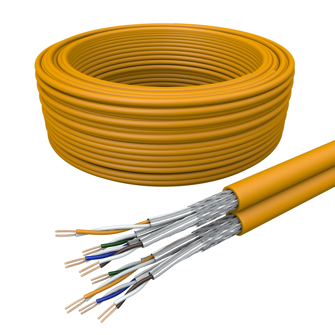 Draka Cat7 Duplex Verlegekabel UC900 HS23 S/FTP PiMF, 100m Ring 1000 MHz geschirmtes Netzwerk Instal
