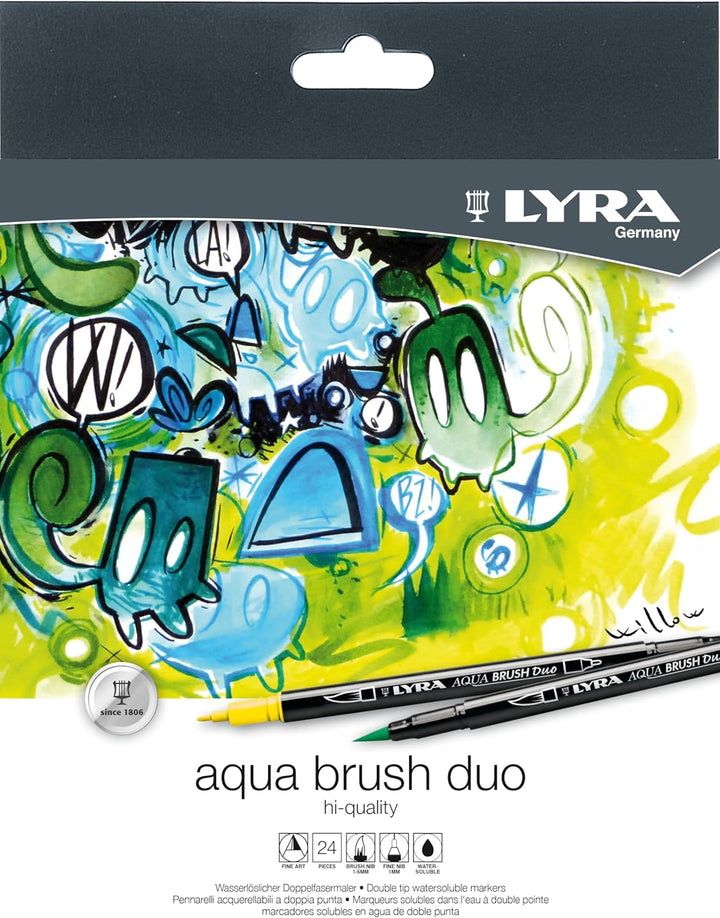 LYRA Aqua Brush Duo Set mit 24 Farben, 1 stück (24er Pack), 24 Farben