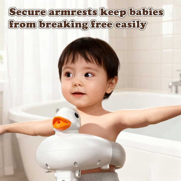 KIRJAUDU Badewannensitz Baby, Baby Badewanne mit Gestell zum Stehen Unterstützen, Höhenverstellbar &amp;