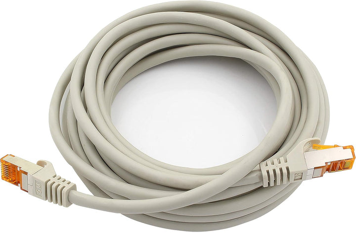 1aTTack.de 7,5m - Cat.7 Netzwerkkabel Grau - 1 Stück Gigabit Ethernet LAN Kabel 10000 Mbit s Patchka