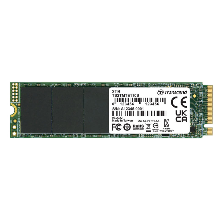 Transcend 2TB PCIe Gen3 x4 M.2 SSD 2280 für High-End-Anwendungen (Gaming, digitale Audio- und Videop