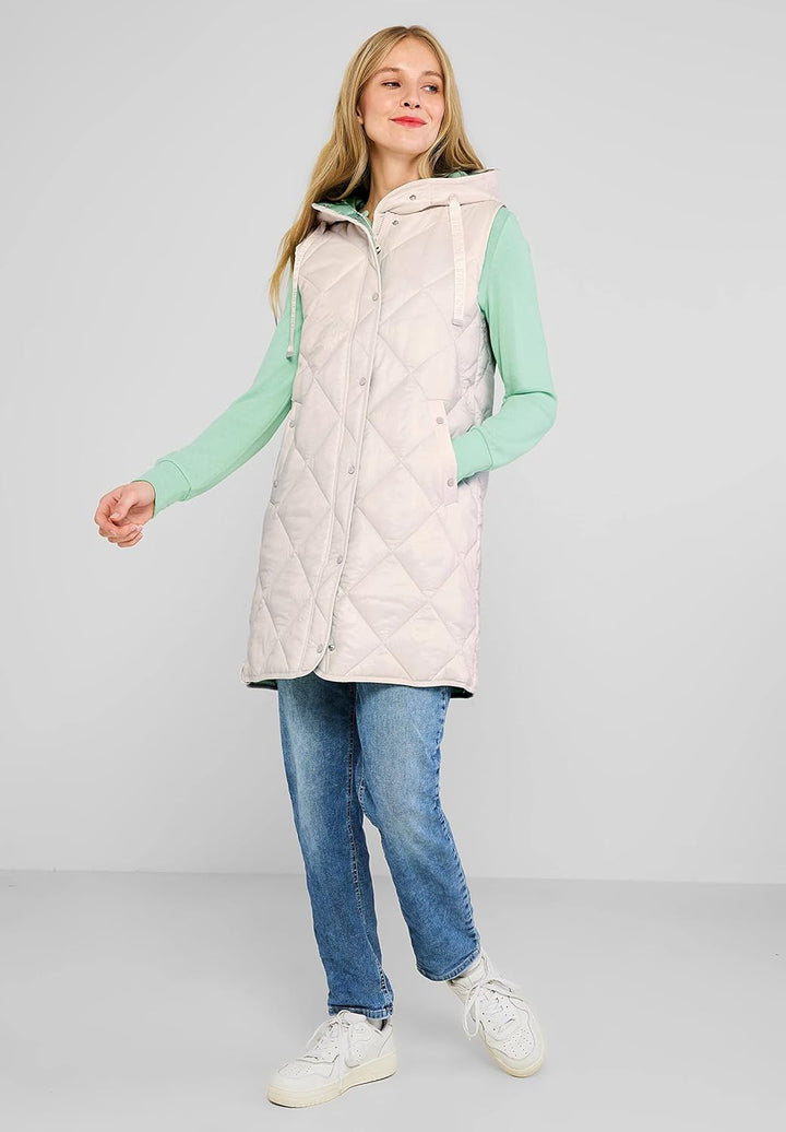 STREET ONE Damen A220170 Longweste 38 Relaxed Grey, 38 Relaxed Grey