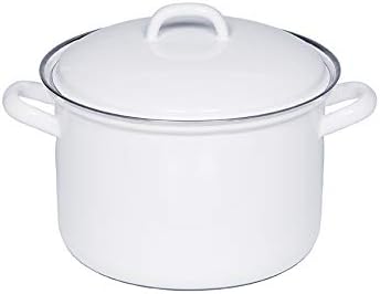 Riess, 0547-033, Kochtopf-Set, 5-teilig, Weiss, 1l+2l+2,5l+4,5l Töpfe+ 0,75l Stielkasserolle, Topfse