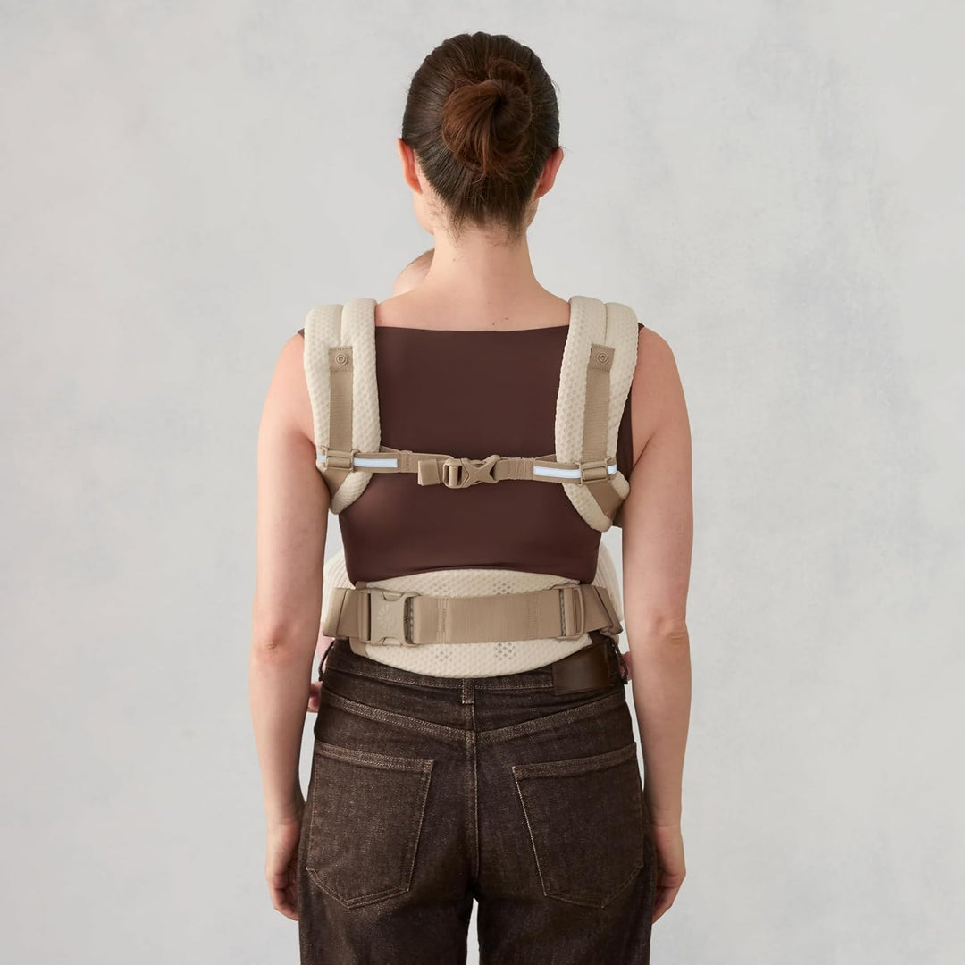 Ergobaby Adapt Babytrage für Neugeborene ab Geburt, 3-Positionen SoftFlex Mesh Ergonomische Babybauc