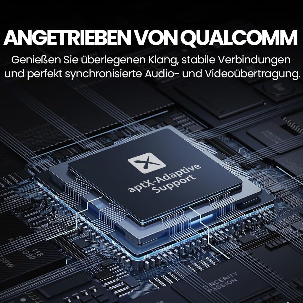 Avantree HT41899 Plus 2 – Dual Bluetooth 5.3 Kabellose Kopfhörer für Fernseher, mit Sender & Lade-Do