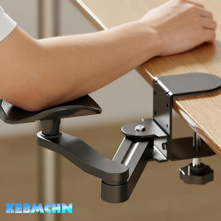 Verstellbare Armauflage für Schreibtisch – Ergonomische Armlehnenstütze &amp; Handgelenkauflage – 360° D