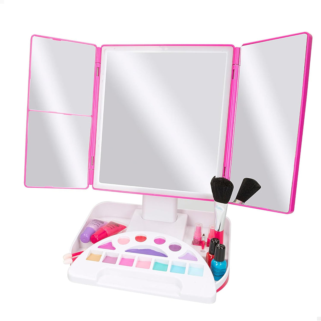 Colorbaby Shimmer 'n Sparkle Schminkstudio, Schminktisch mit Licht, 3 Lichtmodi, 4 Spiegel, inkl. Li