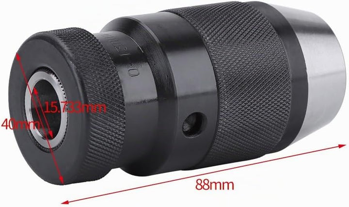 Schnellspannbohrfutter B16, 1pc 0-13mm 1/2"Stahl B16 Selbstspannend Bohrfutter für Drehmaschine Bohr