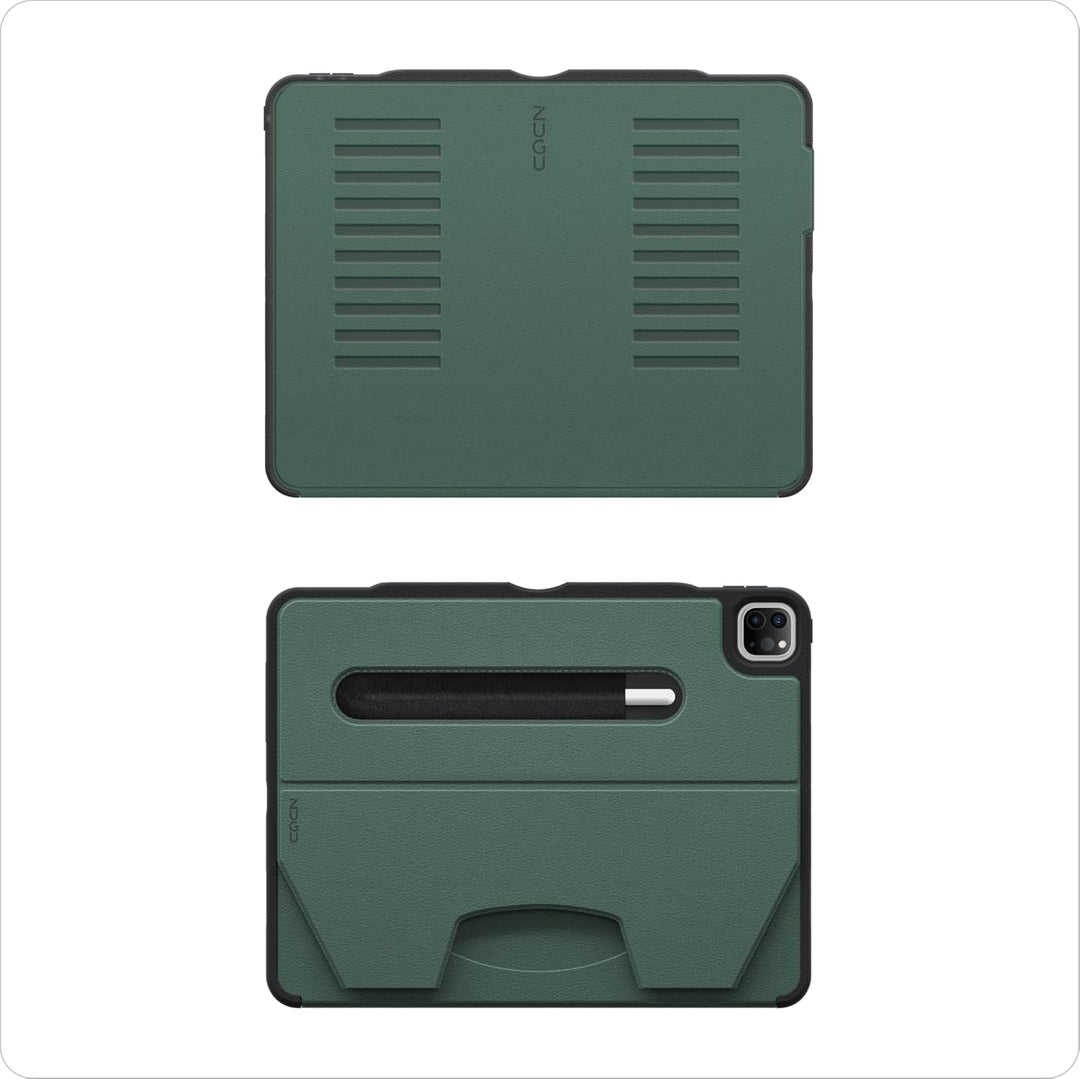 ZUGU iPad Pro 12.9 Hülle 2021 5. Generation, schlanke Schutzhülle 10 Winkel-Ständer magnetisch, Aufl