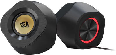 Redragon GS590 Kabellose RGB-Desktop-Lautsprecher, 2.0-Kanal-PC-Stereo-Lautsprecher mit BT 5.0/USB-A