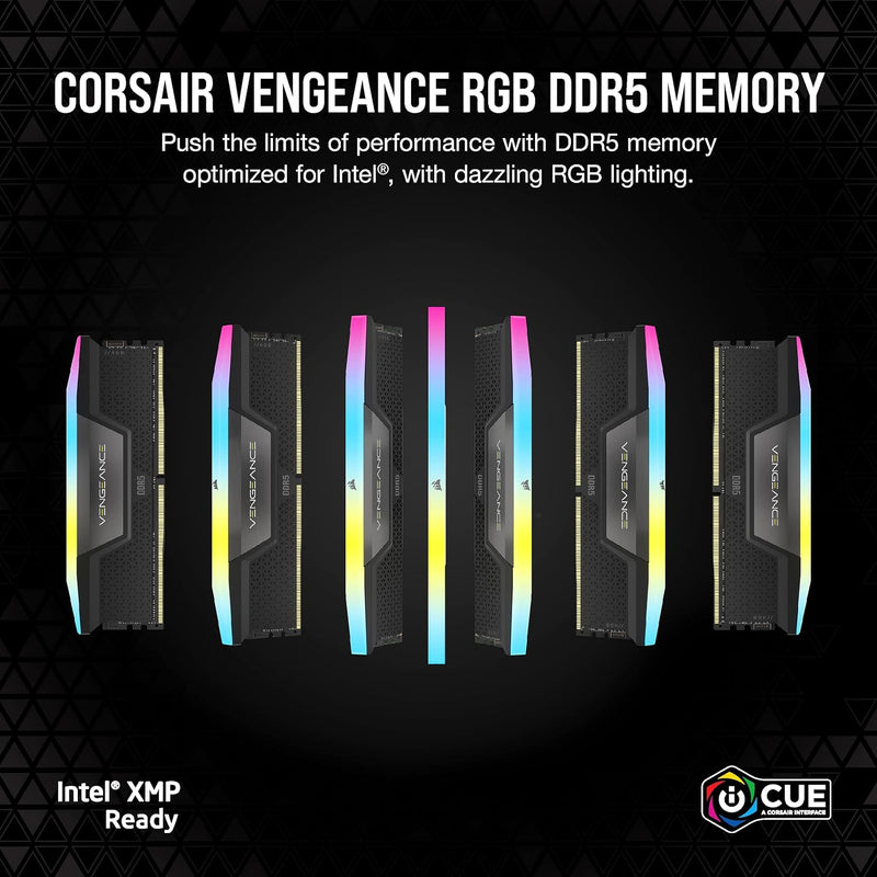 Corsair VENGEANCE RGB DDR5 RAM 48GB (2x24GB) 5600MHz CL40 Intel XMP iCUE Kompatibel Computer Speiche