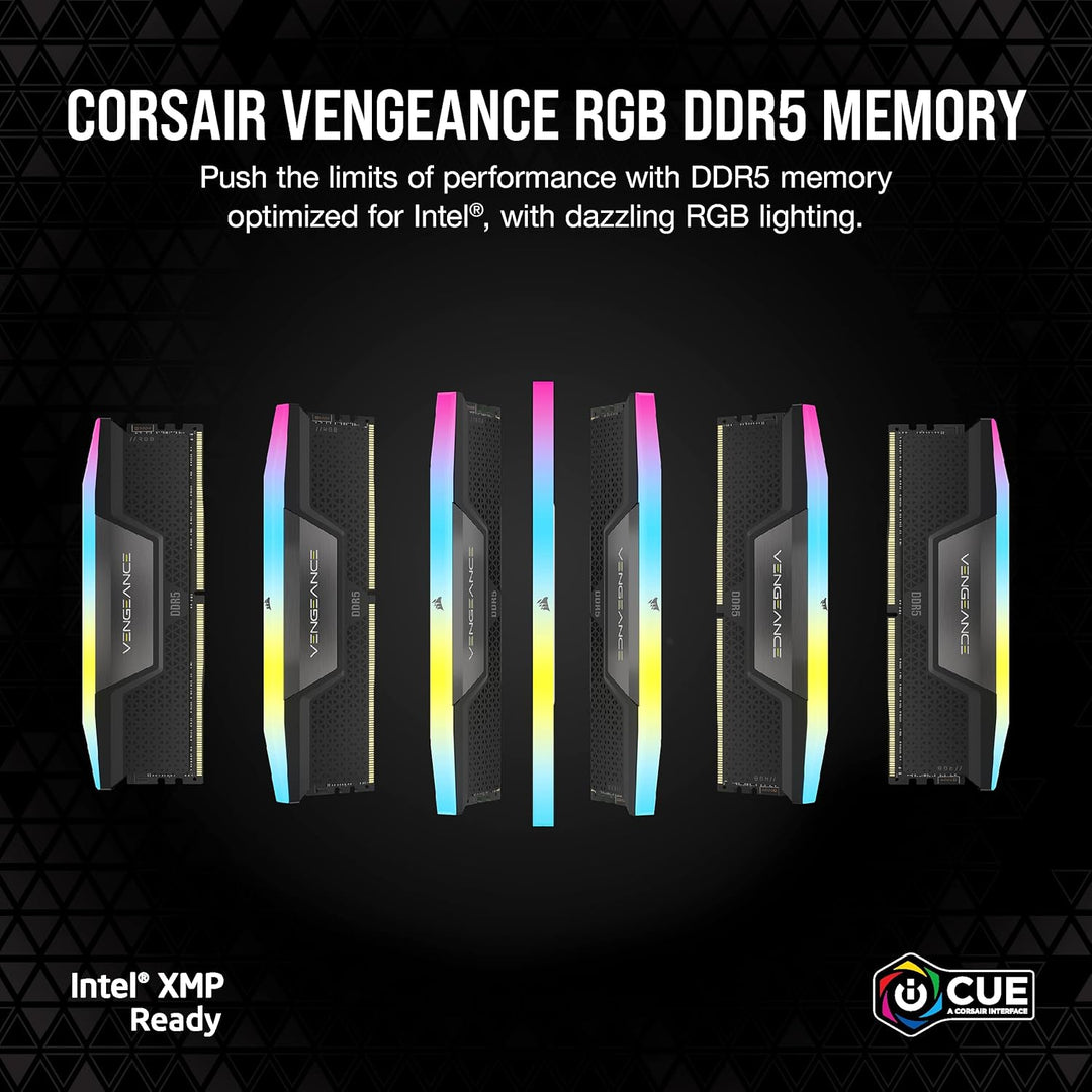Corsair VENGEANCE RGB DDR5 RAM 96GB (2x48GB) 5600MHz CL40 Intel XMP iCUE Kompatibel Computer Speiche