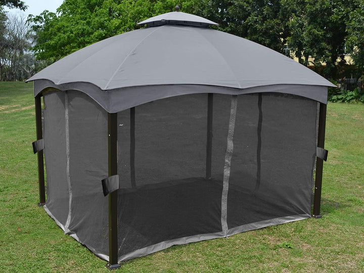 ABCCANOPY Ersatz-Netzwände für 3 x 30 cm Pavillon, Grau Grau Modern, Grau Modern