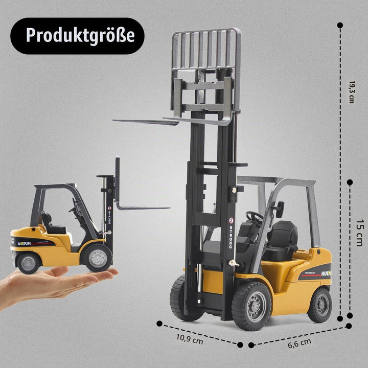 fisca Die-cast Bagger Baggerlader Frontlader LKW 1/50 Metalltechnik Fahrzeug BAU Traktor Modell Samm